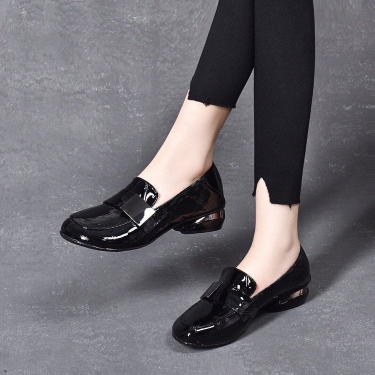 🔥【Bestseller】🎁 2025 Nowe brytyjskie skórzane buty Mary Jane z miękką podeszwą i niskim obcasem-3921554