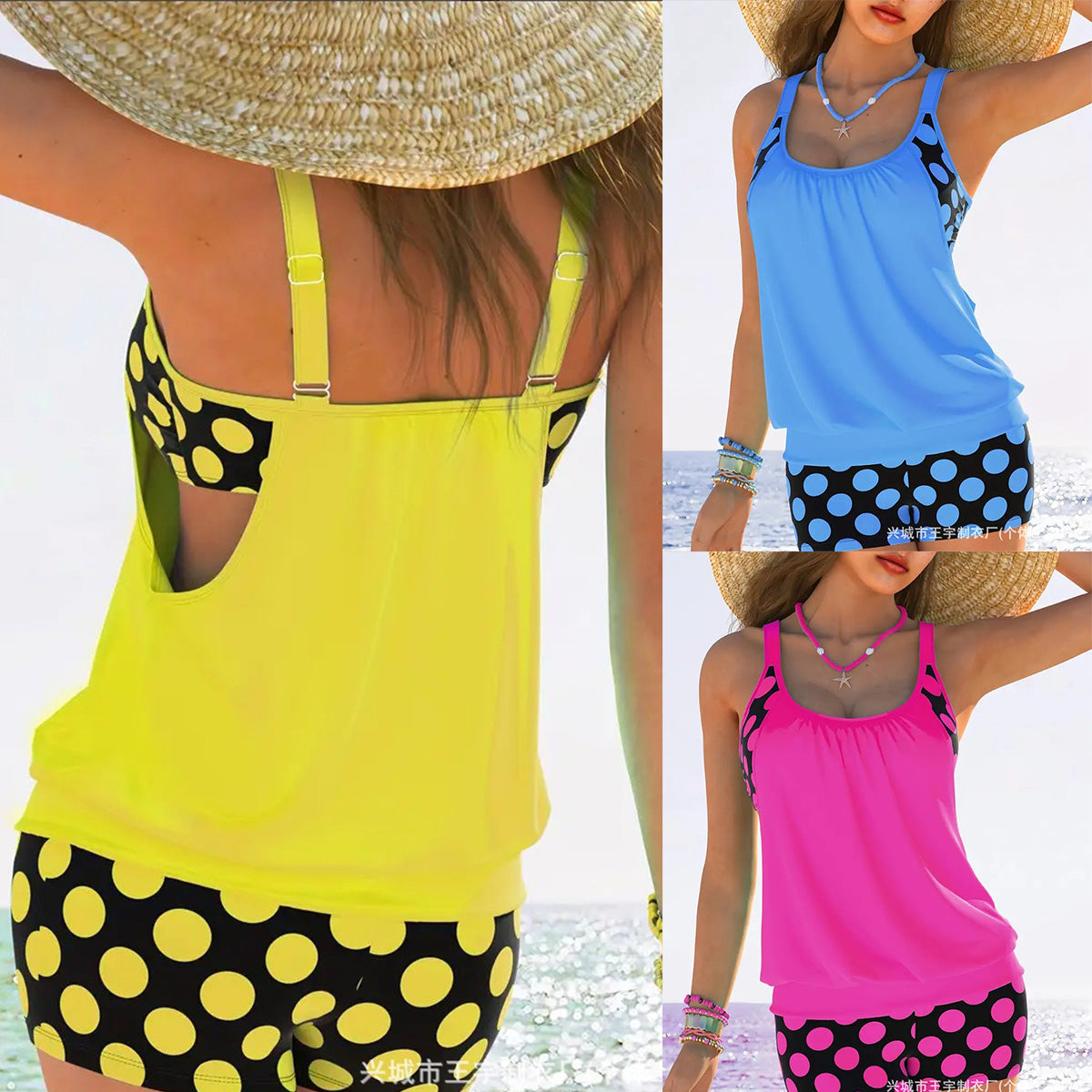🏖️【S-5XL】Seksowny damski kostium kąpielowy Halter Polka Dot Plus Size 2025