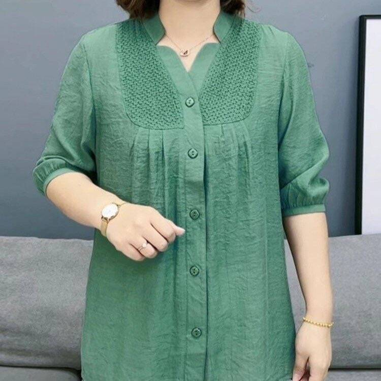 š§”ćXL~5XLć2025 nowy trend w modzie koszula z siedmiominutowym rÄkawem-3940382
