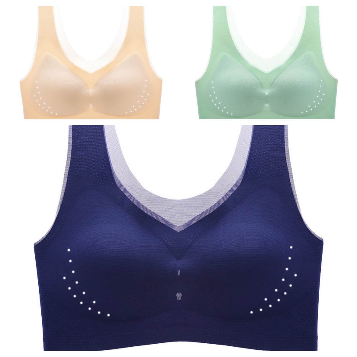 đăPack de 3ăSujetador sin aros para mujer, cĂłmodo y transpirable â¤ď¸ă40-120kgă