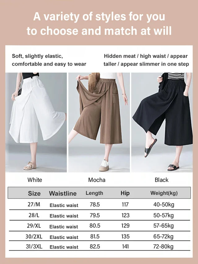 【M-4XL】Modne, swobodne spodnie z szerokimi nogawkami