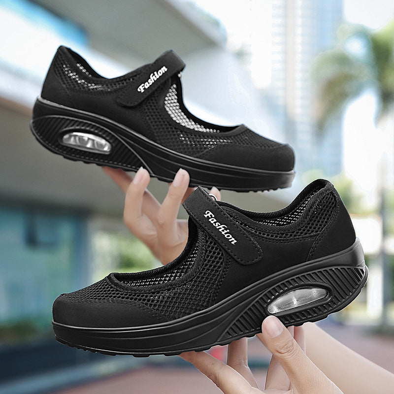 🔥【35-42】2025 nowe buty damskie z niską cholewką i siateczką na poduszce powietrznej-3894981