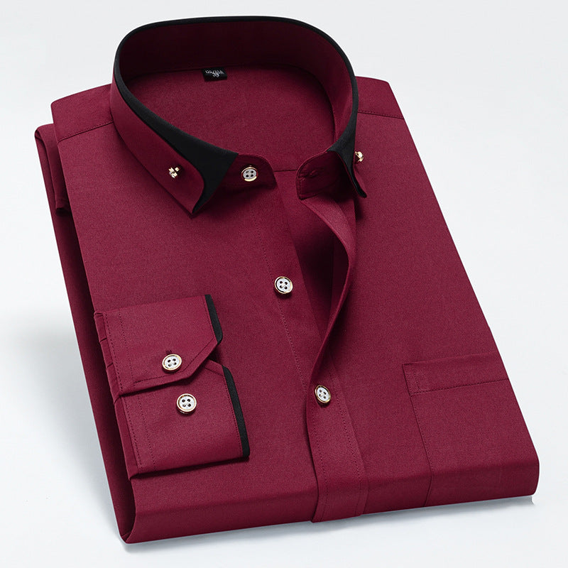【S-4XL】👕2024 Nowa oddychająca biznesowa koszula męska casual 3616375