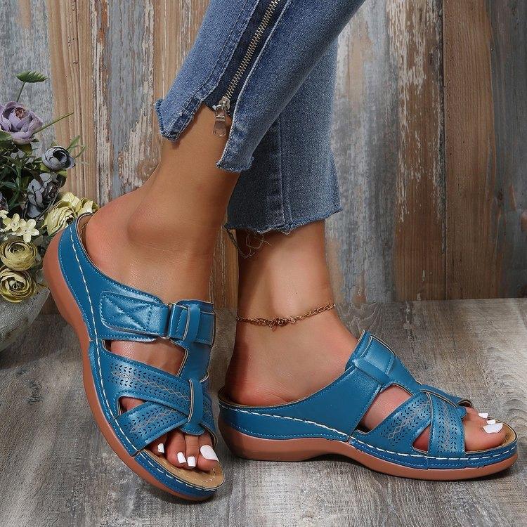 👡【35-43】Sandalias de tacón bajo con suela gruesa para mujer