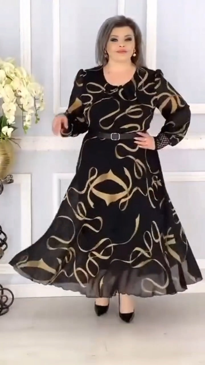 🎉🎆【S-5XL】2025 nowa klasyczna retro elegancka szlachetna długa spódnica-3882193