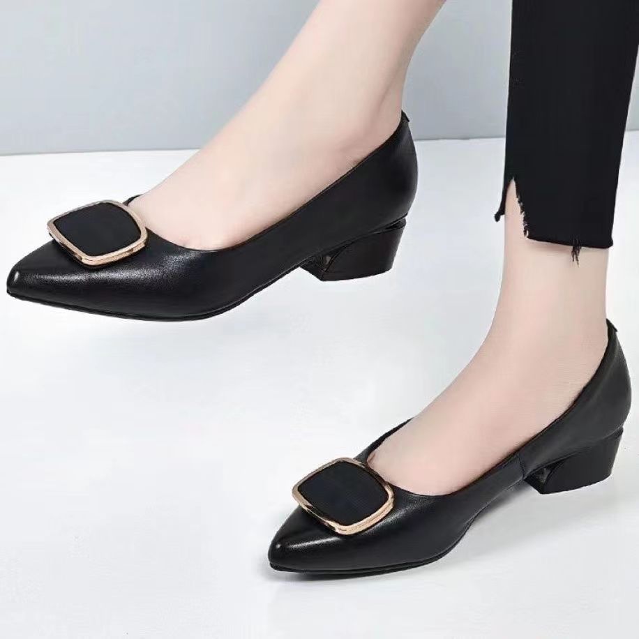 🔥🥿【35-41】2025 W nowym stylu miękkie podeszwy oryginalne skórzane wygodne buty damskie-3908481