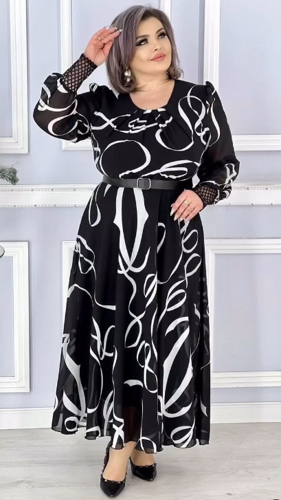 🎉🎆【S-5XL】2025 nowa klasyczna retro elegancka szlachetna długa spódnica-3882193