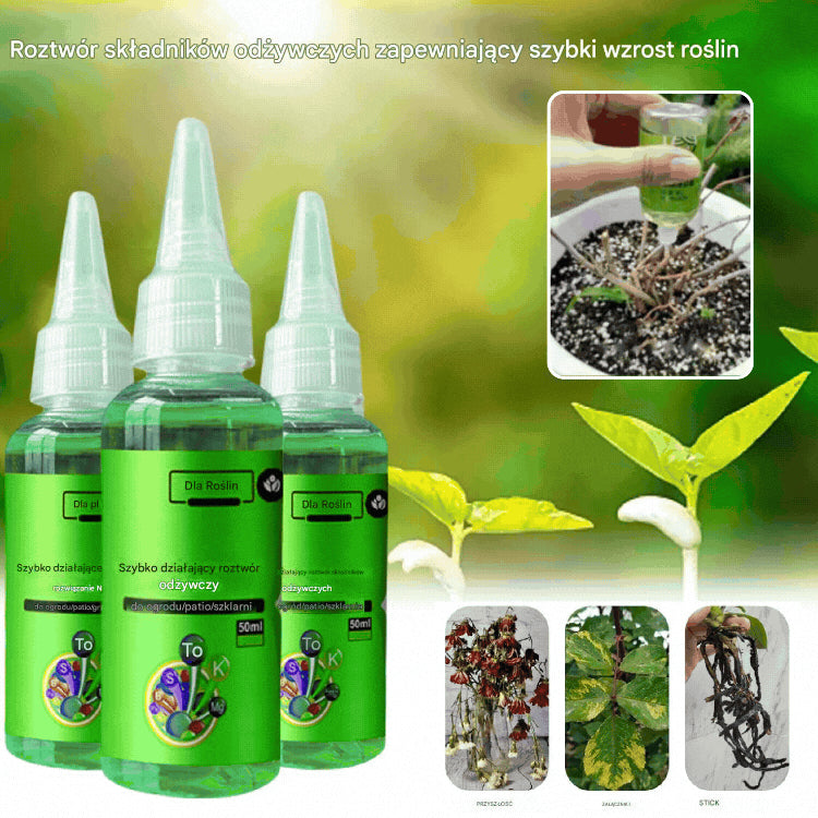 🌿 【Kup 3, otrzymaj 3 za darmo】【Made for EU Gardeners】 Szybko działający roztwór składników odżywczych dla roślin - uniwersalny środek ukorzeniający dla wszystkich roślin (50% zniżki)