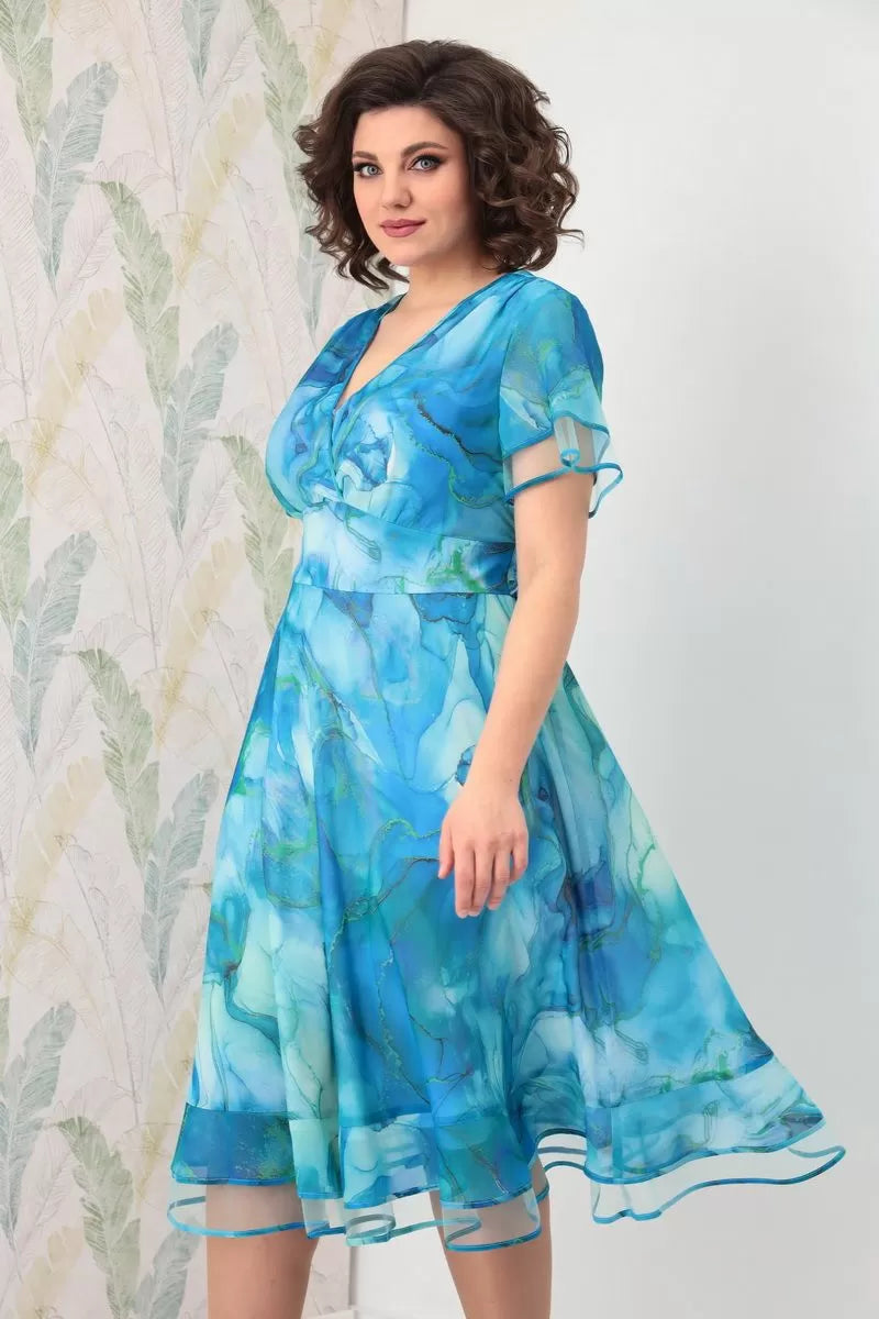 【S-5XL】 2025 Nowa elegancka sukienka z szyfonu-3929035