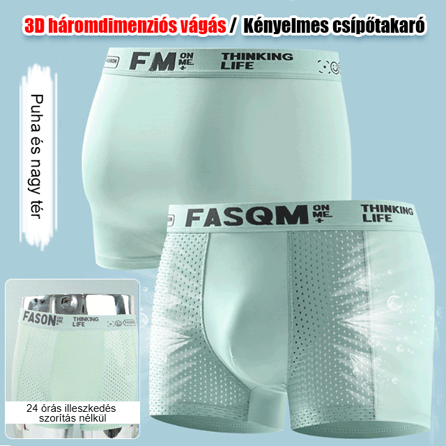 ⏰⏰50% de descuento【6 piezas 32 euros】 Calzoncillos bóxer de malla transpirable de seda helada para hombre