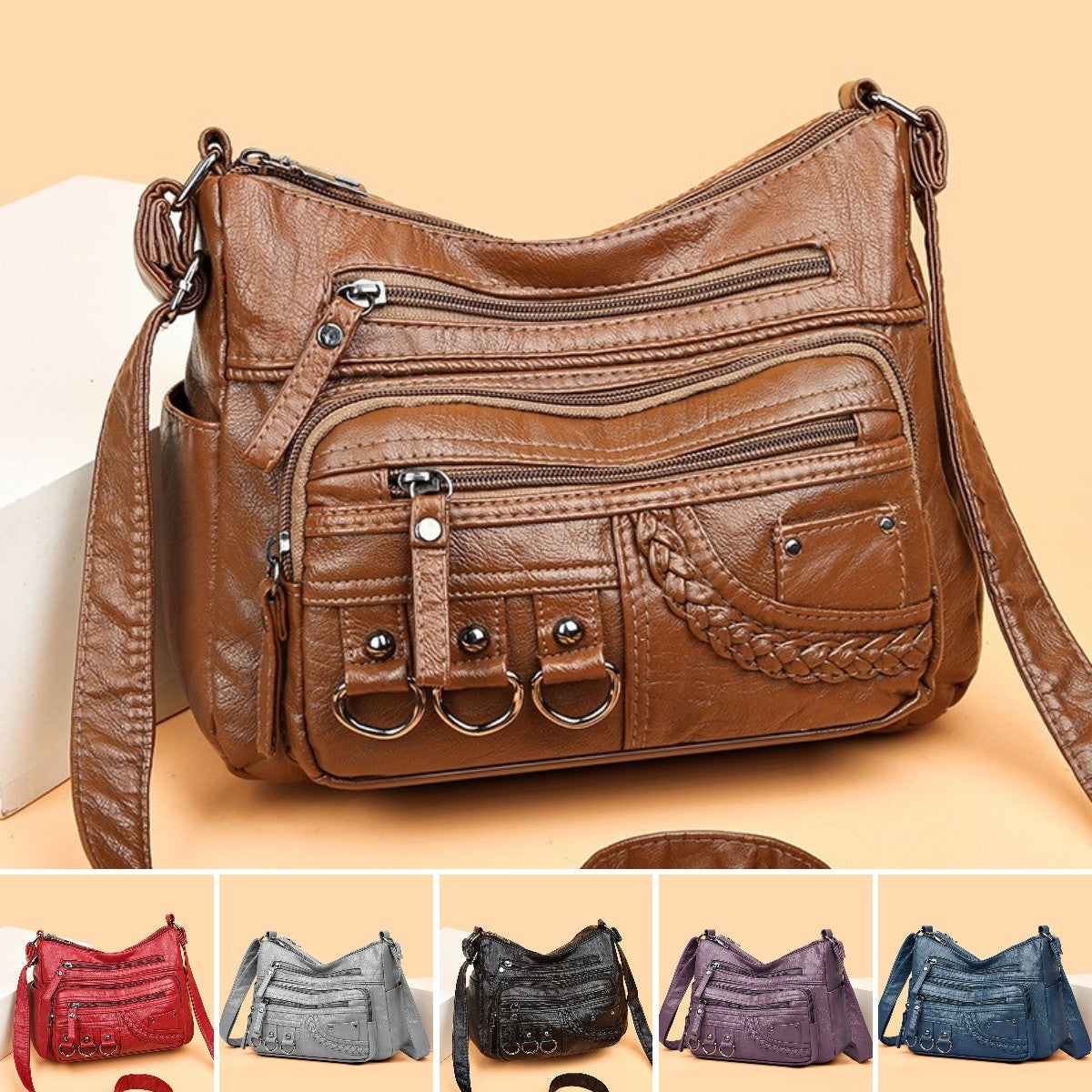 💥【50% zniżka na czas ograniczony】👜2025 nowa torba na ramię / crossbody z miękkiej skóry o dużej pojemności-3892992