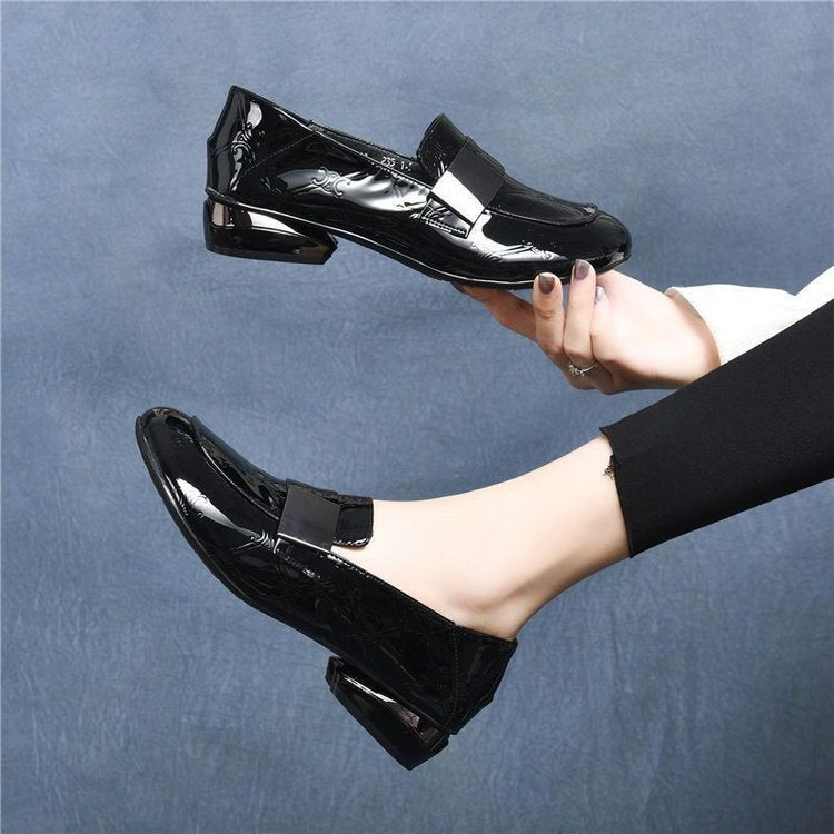 🔥【Bestseller】🎁 2025 Nowe brytyjskie skórzane buty Mary Jane z miękką podeszwą i niskim obcasem-3921554