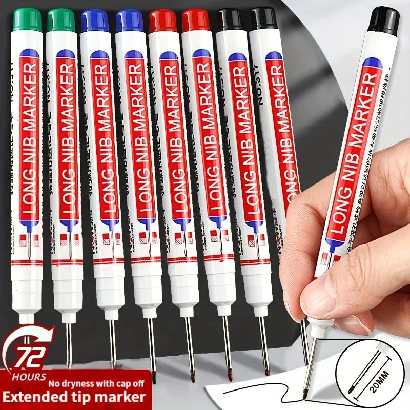 🔥 【Oferta ważna tylko dziś】 Długopis o długości 20 mm, długopis stolarski z głębokim otworem, wielofunkcyjny, tłusty długopis z długą końcówką-3887232