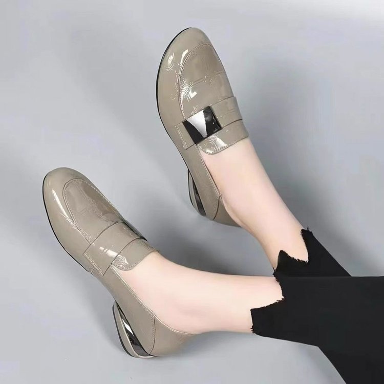 🔥【Bestseller】🎁 2025 Nowe brytyjskie skórzane buty Mary Jane z miękką podeszwą i niskim obcasem-3921554