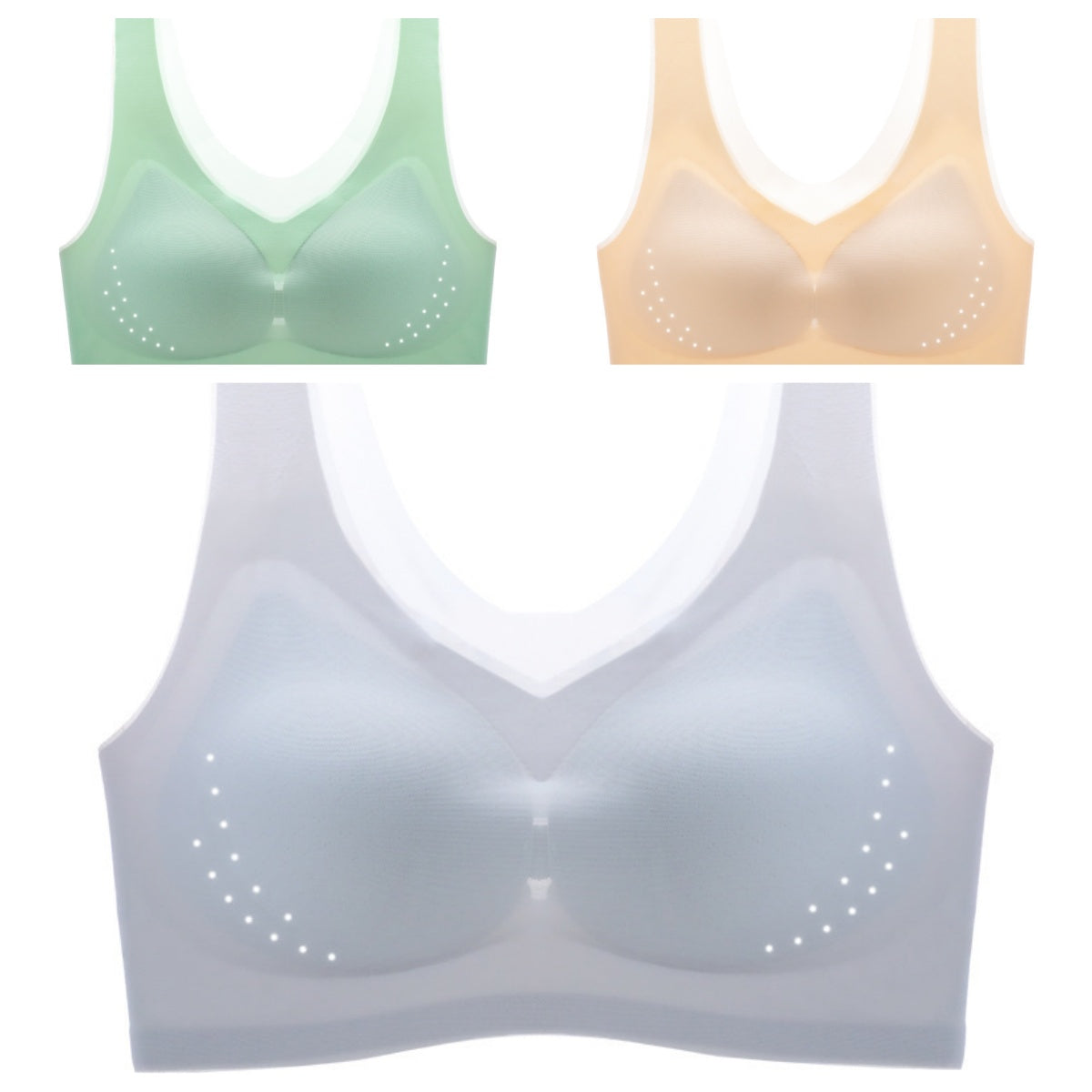 đăPack de 3ăSujetador sin aros para mujer, cĂłmodo y transpirable â¤ď¸ă40-120kgă