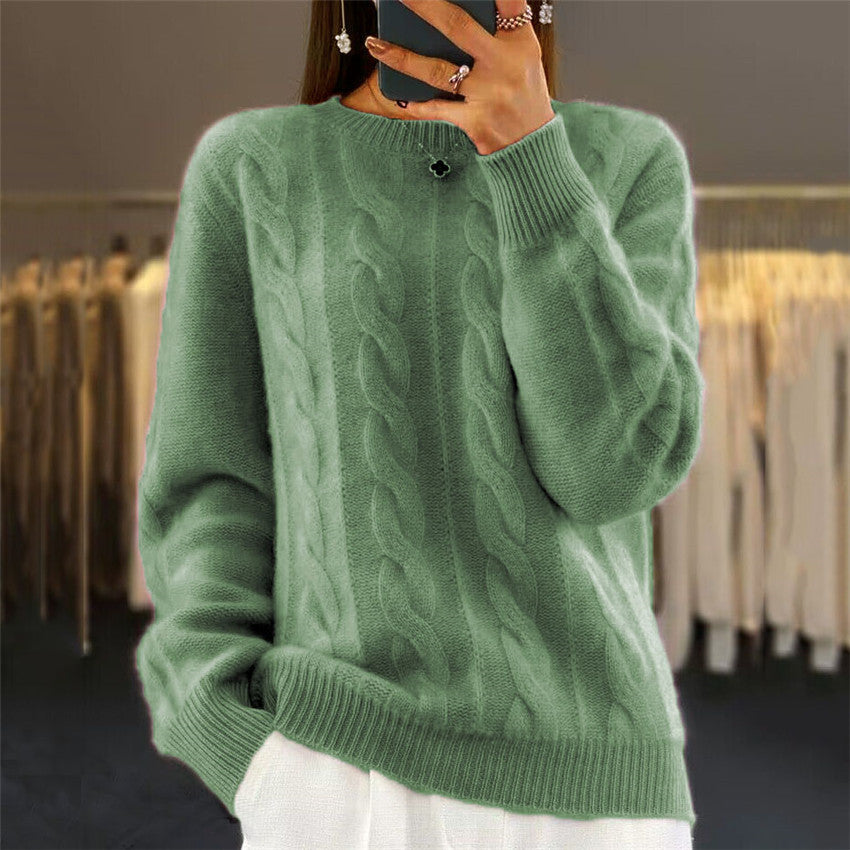 🔥⛄【S-XL】2025 jesienny i zimowy nowy, jednokolorowy, wysokiej jakości wełniany sweter-3880354