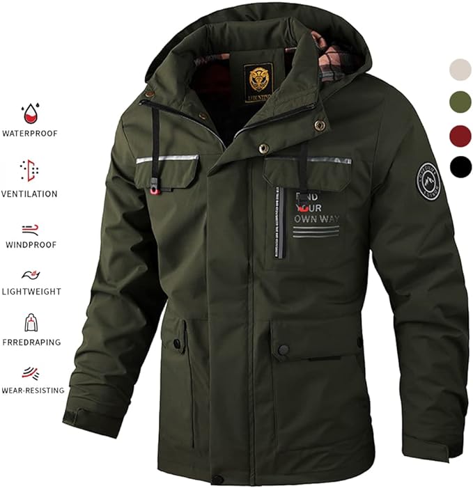 【Wyłączny rabat, tylko dziś】【M-6XL】Nowa ciepła kurtka męska na jesień i zimę, odporna na wiatr i wodę【Polecane】-3883485