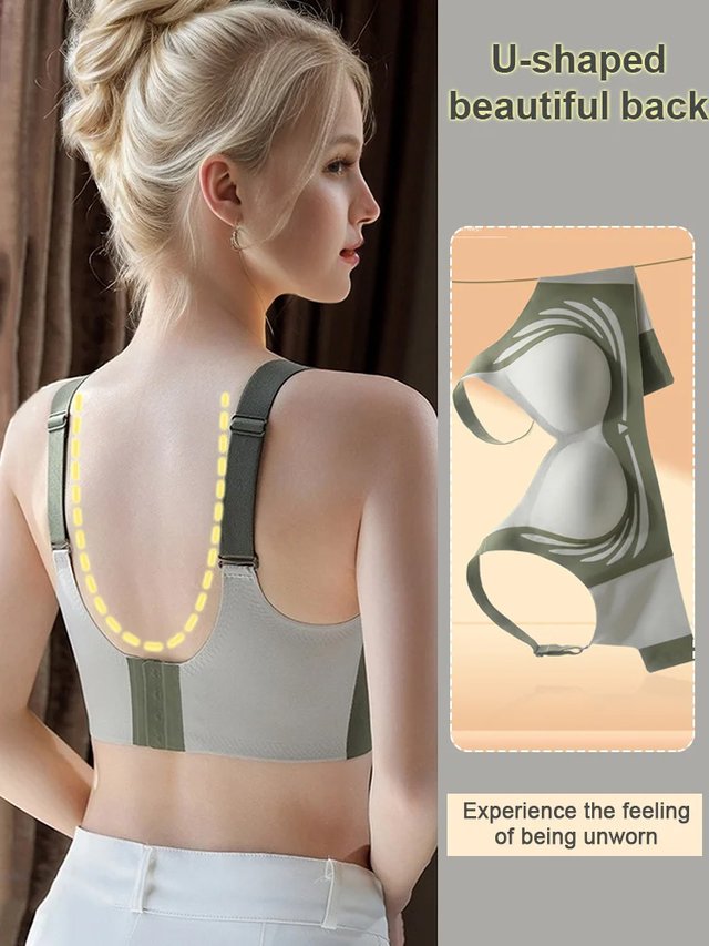 😍【Paquete de 2】Sujetador de una pieza sin aros para mujer❤️【40-85 kg】