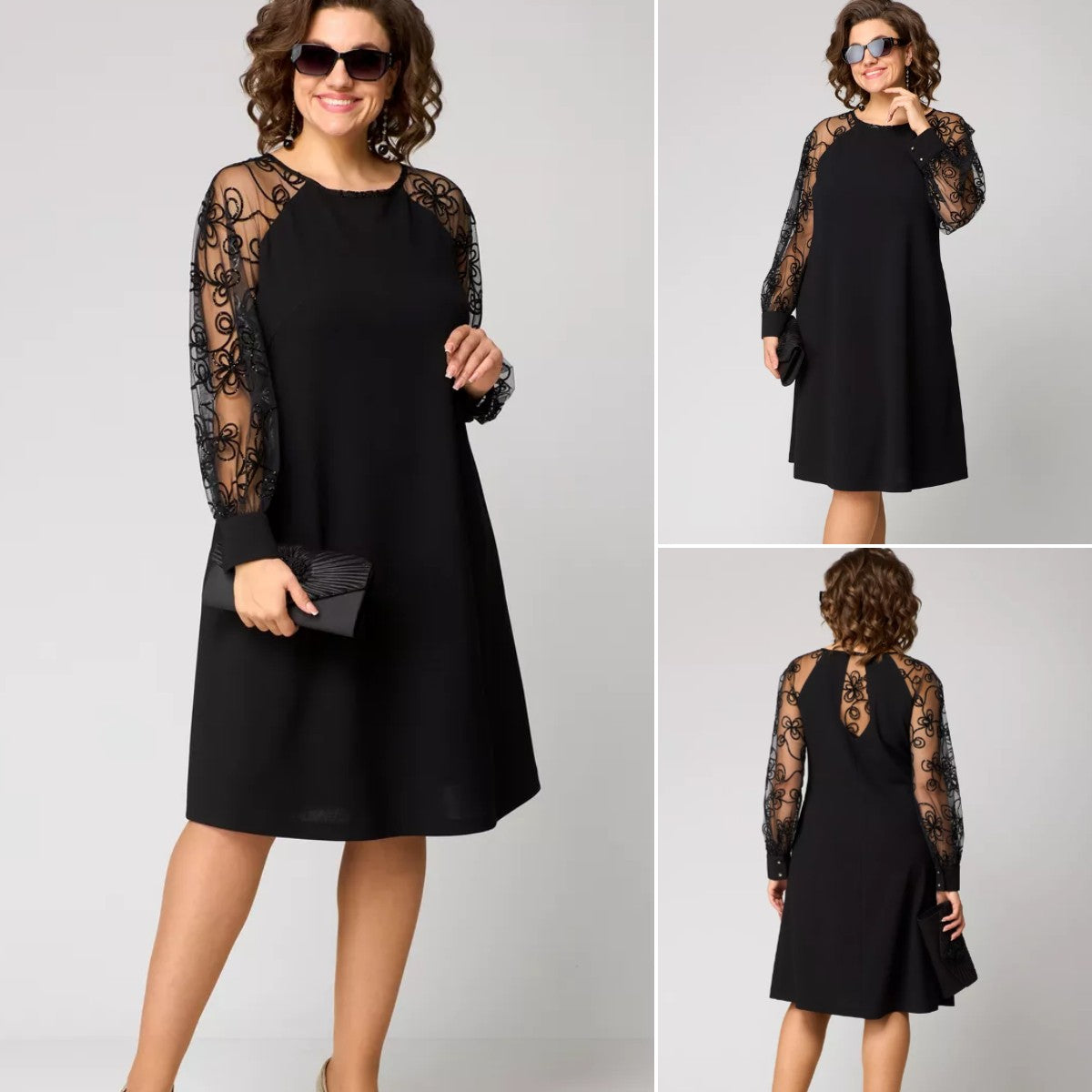 💖💖【S-5XL】🍁🍂Elegancka sukienka jesienno-zimowa w nowym stylu --3888995