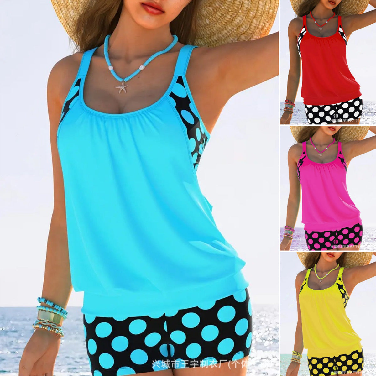 🏖️【S-5XL】Seksowny damski kostium kąpielowy Halter Polka Dot Plus Size 2025
