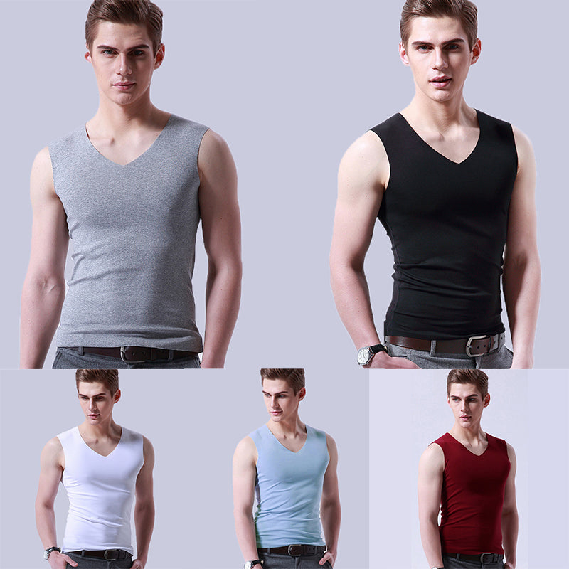 【M-5XL】✅ Zestaw 6 męskich podkoszulków typu casual Ice Silk, łatwych do dopasowania do każdego stroju, odpowiednich do noszenia na co dzień. ✅ Lekki, oddychający i szybkoschnący.