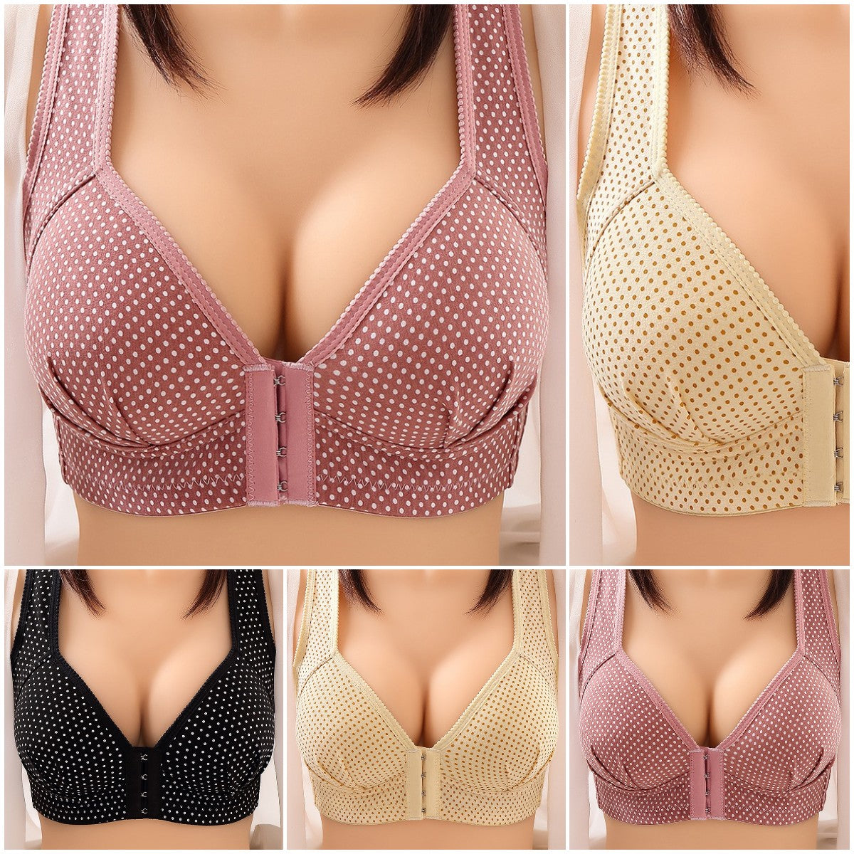 🎉【3 pary】 Wysokiej jakości bezszwowy biustonosz push-up, modny i seksowny