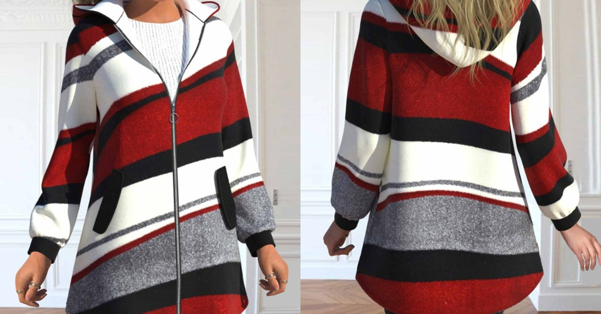 【S-3XL】Gorąca nowa zimowa damska kurtka z kapturem-3913190