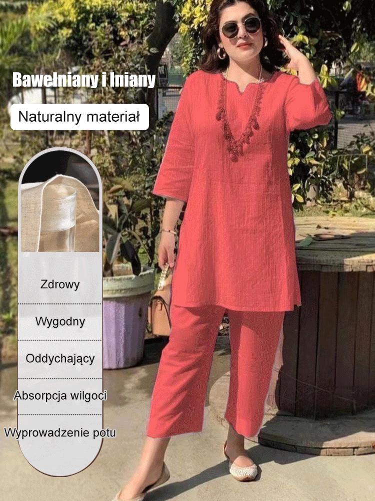 【40-100KG】 2025 nowy wiosenny temperament/garnitur dojeżdżający do pracy bawełna i len-