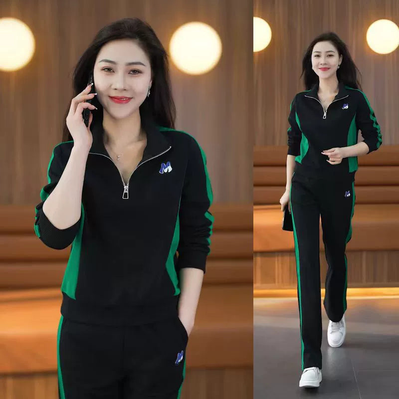 đžđžDamska bluza casualowa z szerokimi spodniami, dwuczÄĆciowy garnitur-3915079