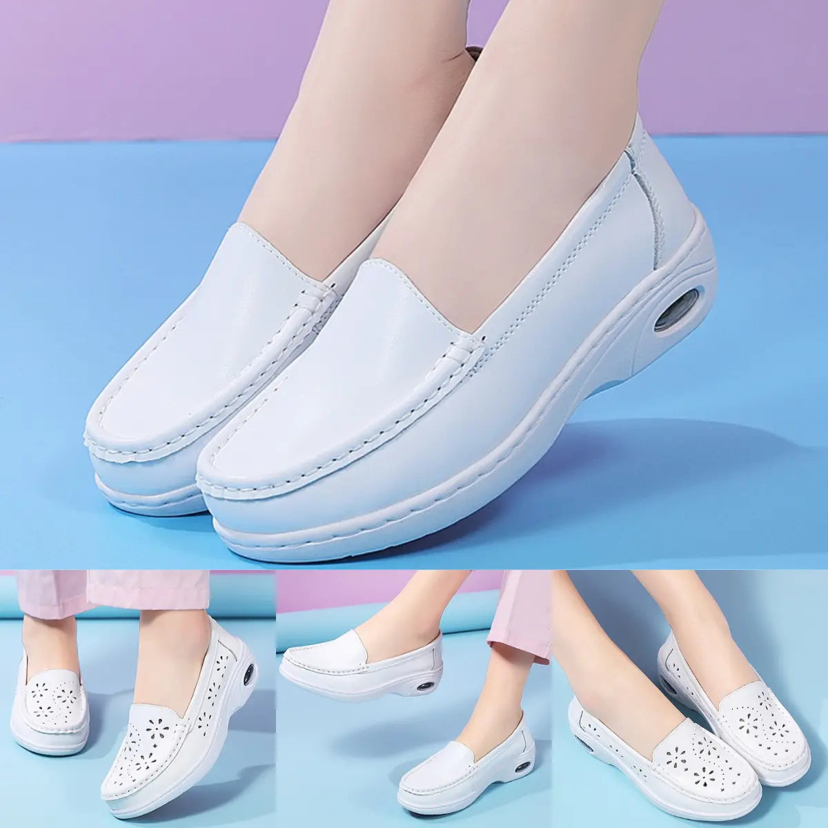 👟【35-40】2025 Modne damskie buty sportowe na płaskim obcasie z poduszką powietrzną, wygodne, w nowym stylu