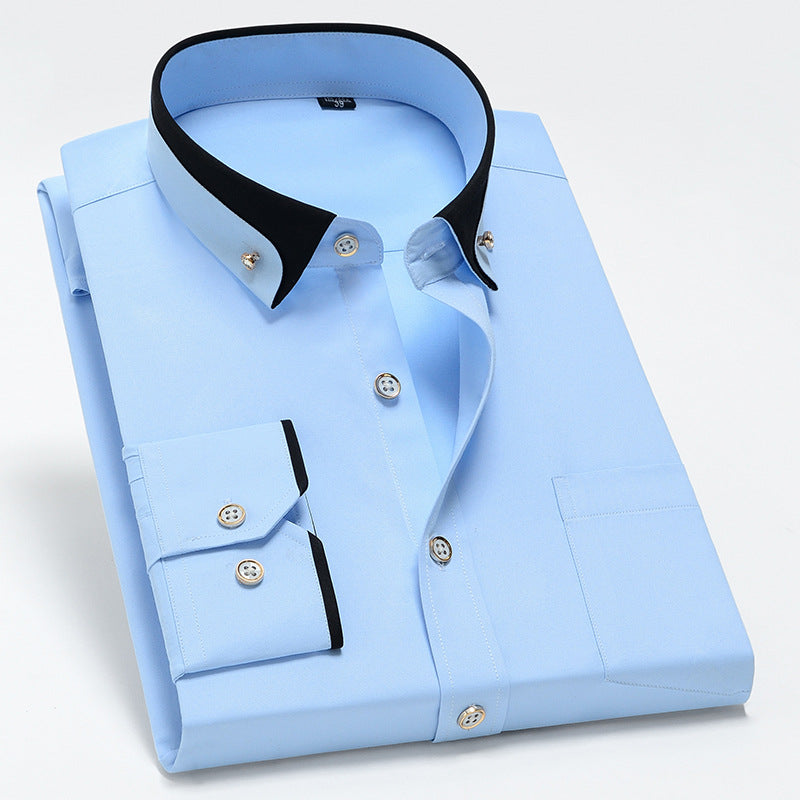 【S-4XL】👕2024 Nowa oddychająca biznesowa koszula męska casual 3616375