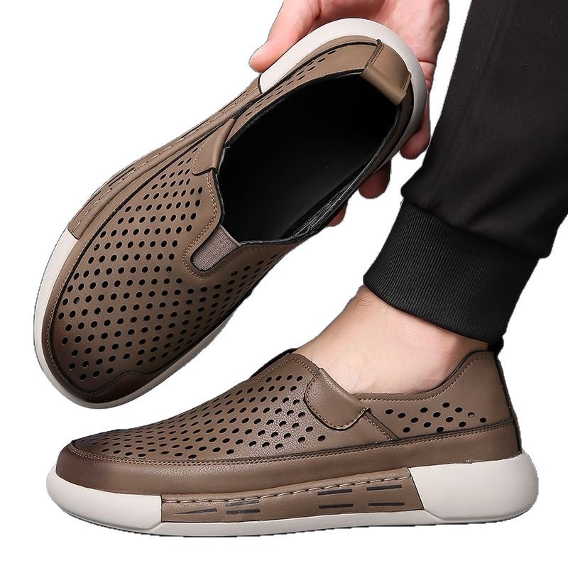 🔥Gorąca wyprzedaż🔥【39-44】Nowe buty letnie dla mężczyzn wykonane ze skóry z miękką podeszwą