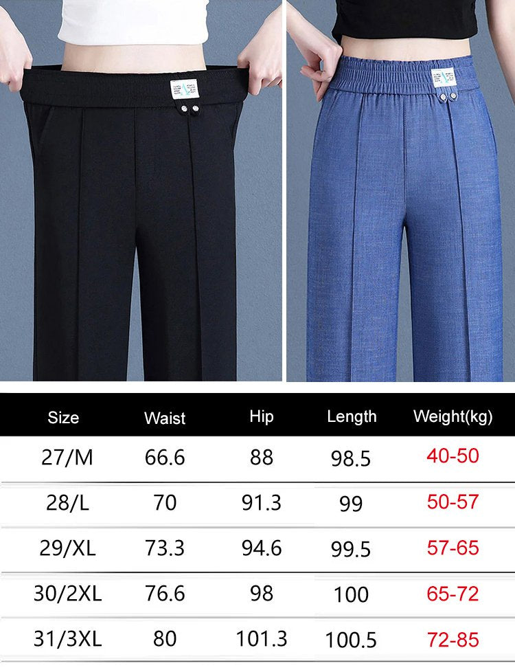 【M-3XL】Noś te dżinsy z wysokim stanem z tencelu latem