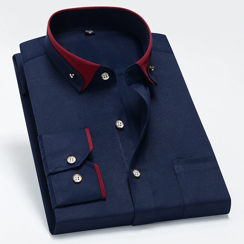 【S-4XL】👕2024 Nowa oddychająca biznesowa koszula męska casual 3616375