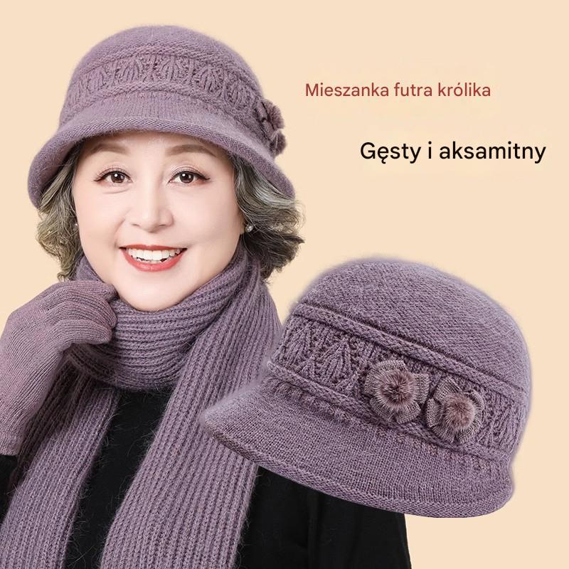 🧶Czapka + Szalik🧶Ciepły towarzysz zimą: ciepła czapka z dzianiny-3846207