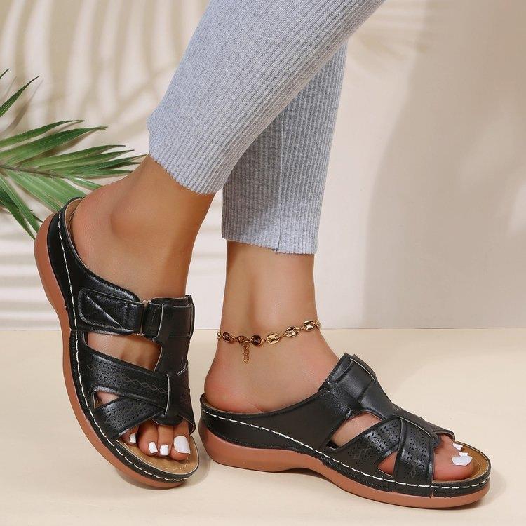 👡【35-43】Sandalias de tacón bajo con suela gruesa para mujer