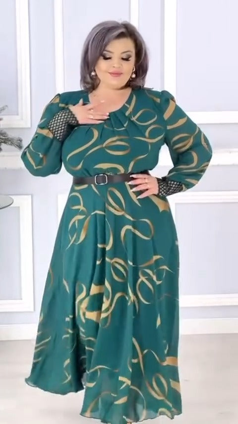 🎉🎆【S-5XL】2025 nowa klasyczna retro elegancka szlachetna długa spódnica-3882193