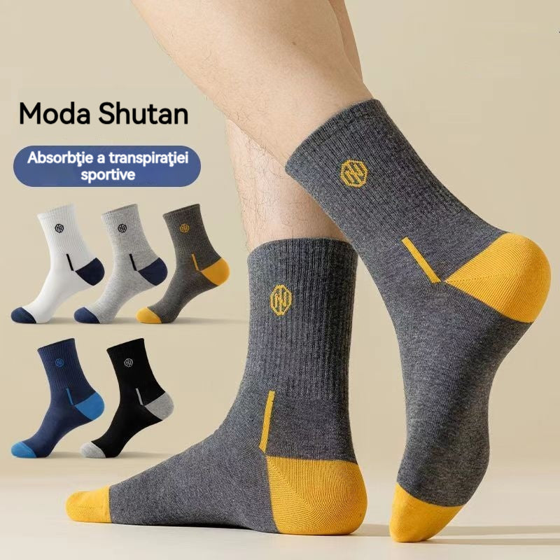 🏆【10 par】🧦Męskie bawełniane skarpetki z dezodorantem pochłaniającym pot-3907358