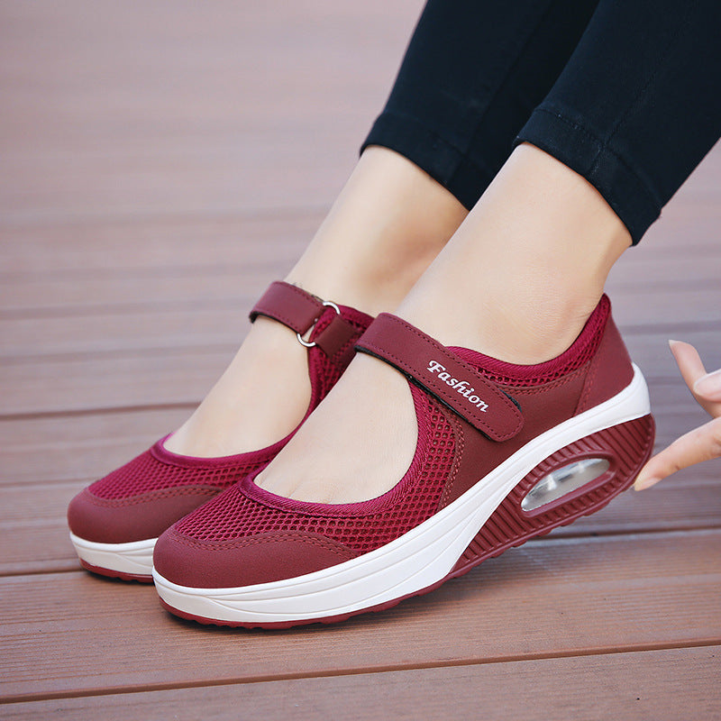 🔥【35-42】2025 nowe buty damskie z niską cholewką i siateczką na poduszce powietrznej-3894981