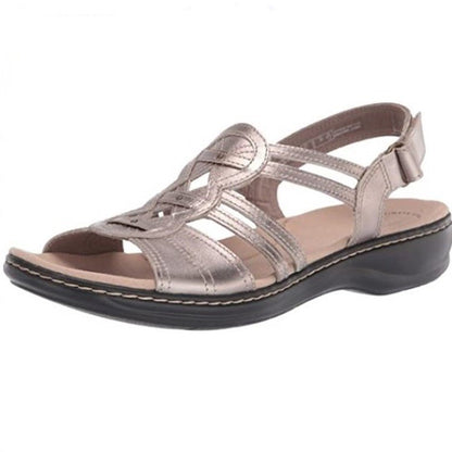 👡Oryginalna zniżka fabryczna 45%【35-43】Lato nowe miękkie i wygodne damskie skórzane sandały 5 cm-miękki spód antypoślizgowy
