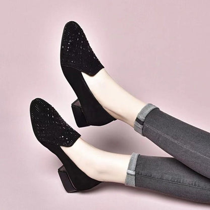 【35-40】Nowe, modne buty damskie z kamieniami szlachetnymi-3911270