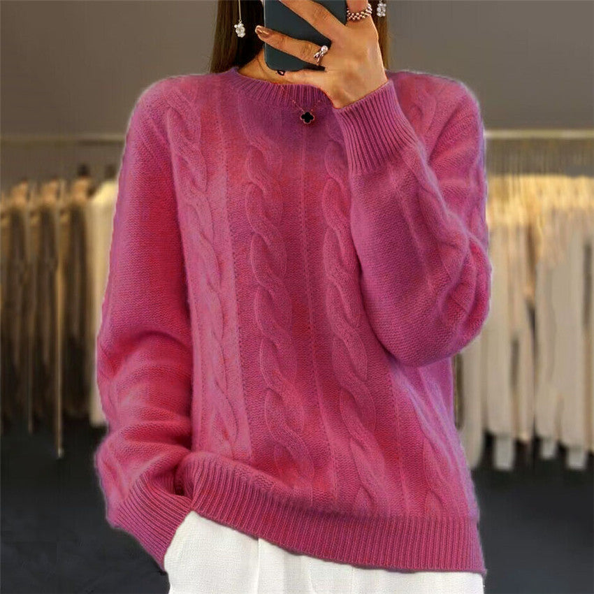 🔥⛄【S-XL】2024 jesienny i zimowy nowy, jednokolorowy, wysokiej jakości wełniany sweter-3854260