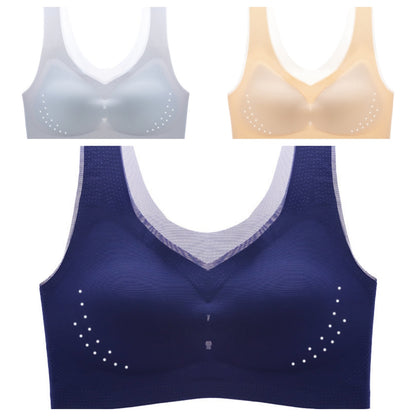 😍【Pack de 3】Sujetador sin aros para mujer, cómodo y transpirable ❤️【40-120kg】
