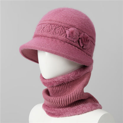 🧶Czapka + Szalik🧶Ciepły towarzysz zimą: ciepła czapka z dzianiny-3846207