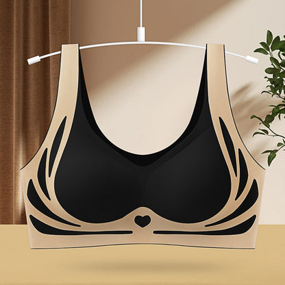😍【4 darab】Női egyrészes vezeték nélküli melltartó❤️【40-85kg】-3900254