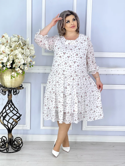 💖【gorąca wyprzedaż】【S-5XL】2025 Elegancka sukienka w kwiaty