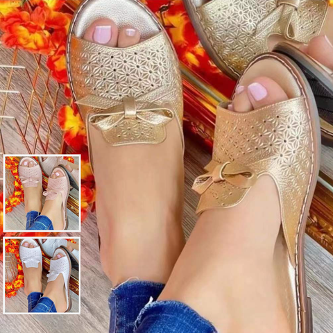 🔥👡[35~43] Letnie, wygodne, oddychające sandały z kokardką w nowym stylu-3928970