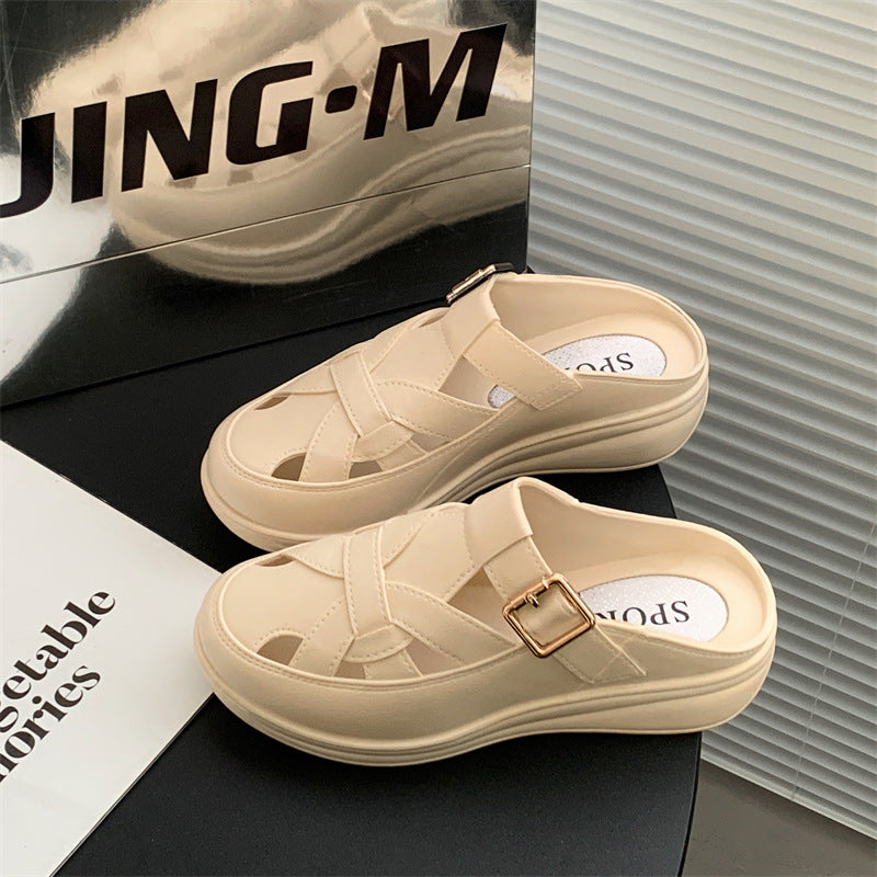 【36-41】 Lato 2025, nowy styl nude, wygodne i modne sandały-3900148