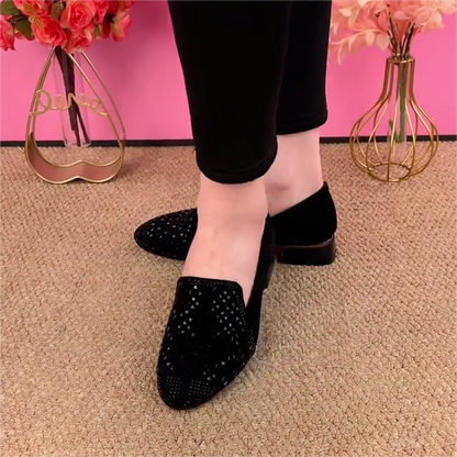 【35-40】Nowe, modne buty damskie z kamieniami szlachetnymi-3911270