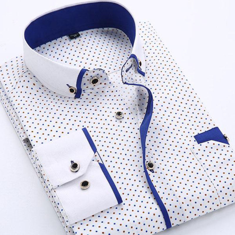 👔【45% zniżki】Męska koszula casualowa z długim rękawem-3935996